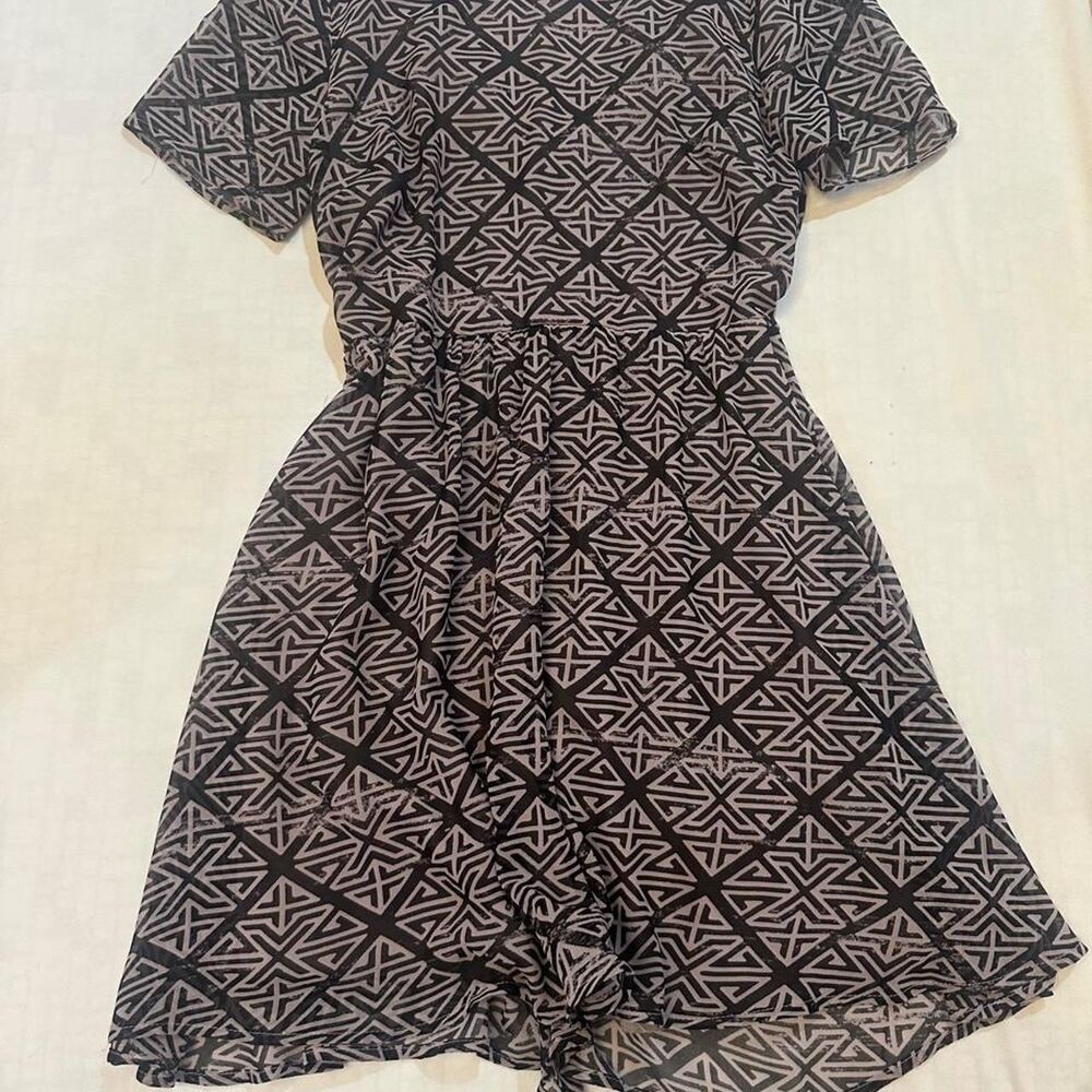 Lush-clothing Women's Black and Brown Dress